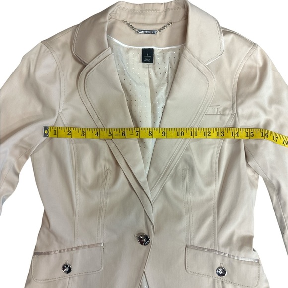 White Black Market,Elegant Cream Women's Blazer with Button Accents - Picture 8 of 12